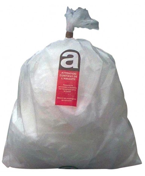 25 sacs à déchets avec marquage amiante - LM Plastiques