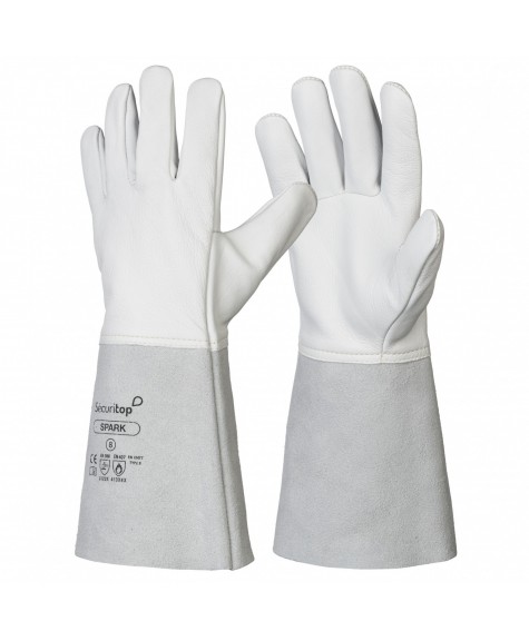 Paire de gants soudeur cuir Spark - Sécuritop - SECURITOP