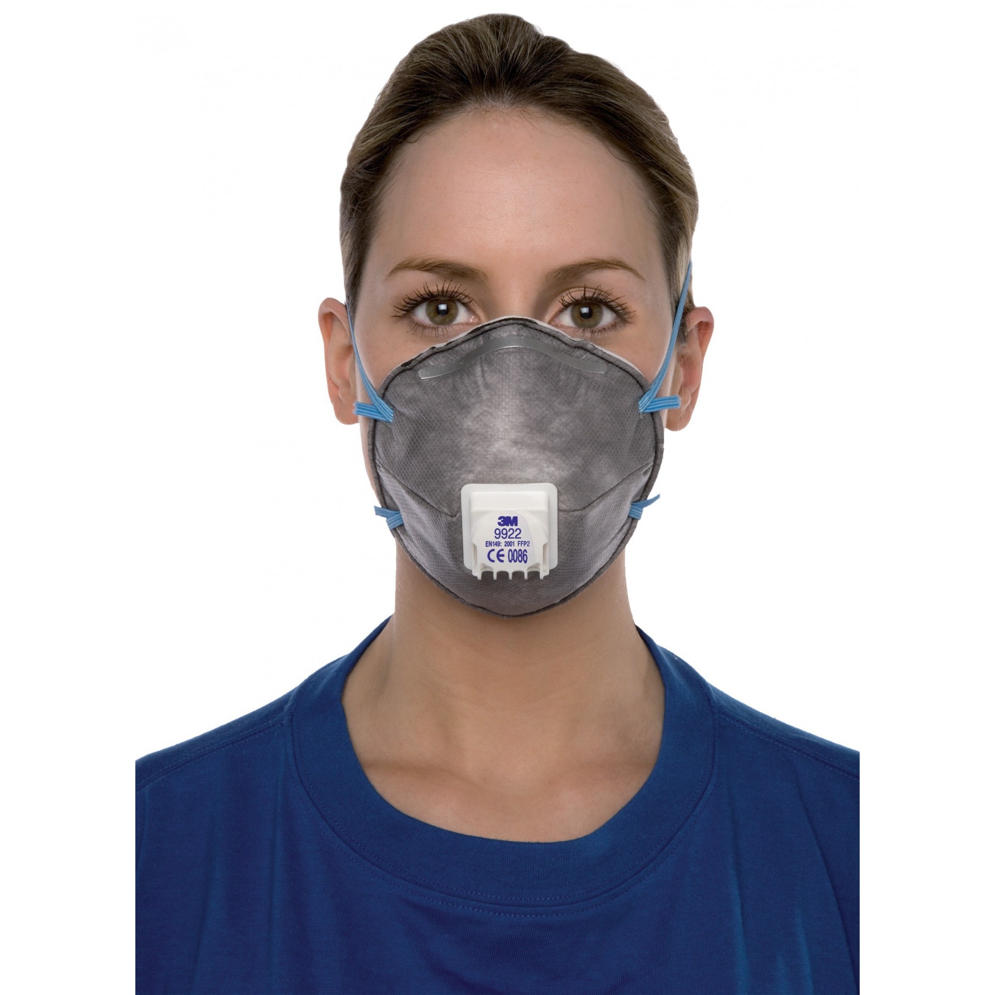 Boîte de 10 masques jetables coques anti-poussière avec soupape 9922 FFP2 - 3M