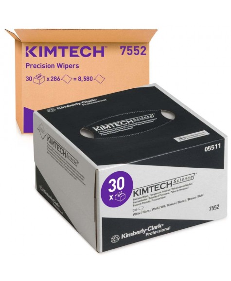 Boîte distributrice de 280 essuyeurs de précision Kimtech® 7552 - KIMBERLY-CLARK