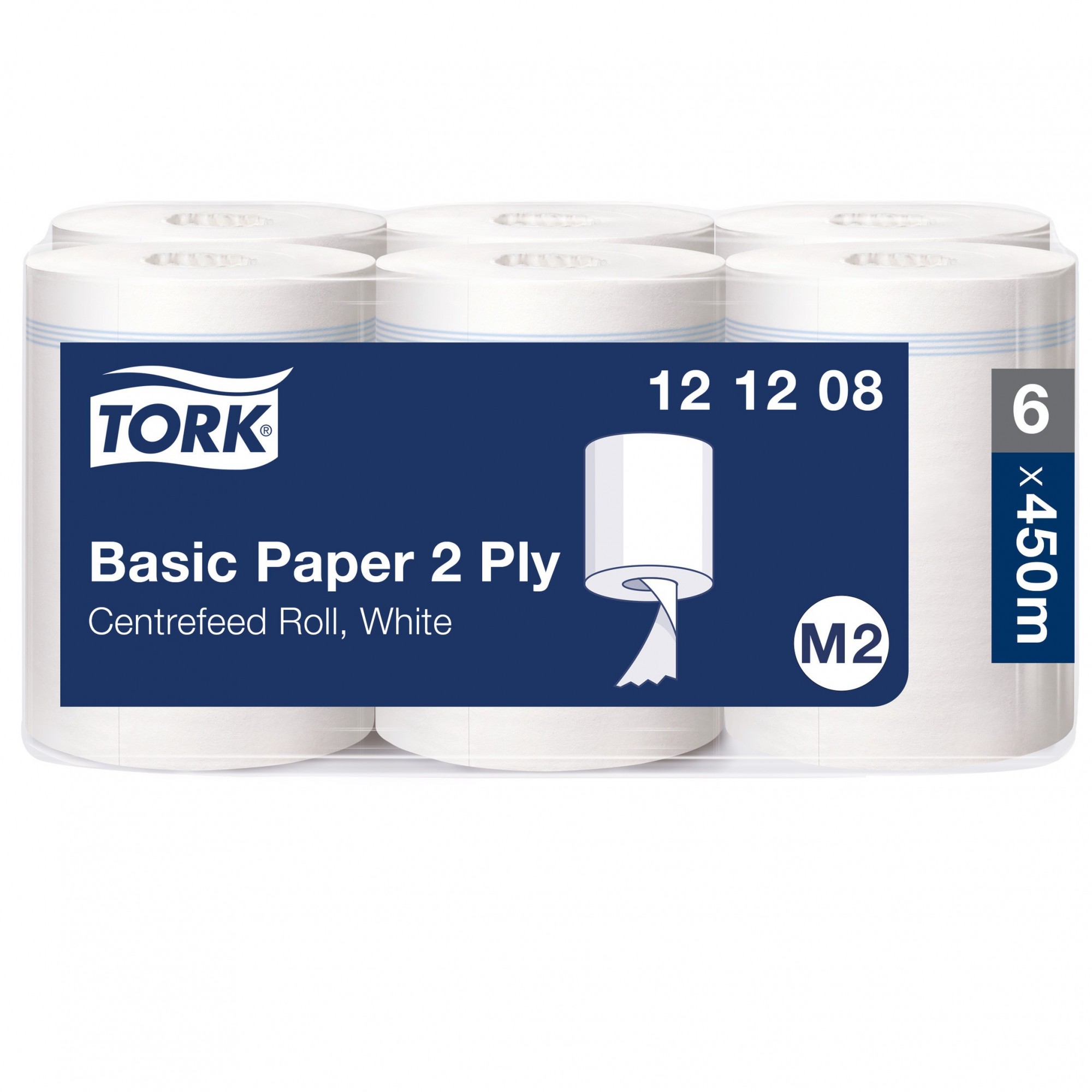 6 bobines de papier essuyage usages courants Tork M2 - Tork