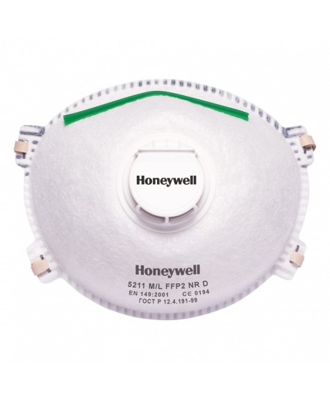 Boîte de 20 masques jetables coques avec soupape 5211 FFP2D - HONEYWELL