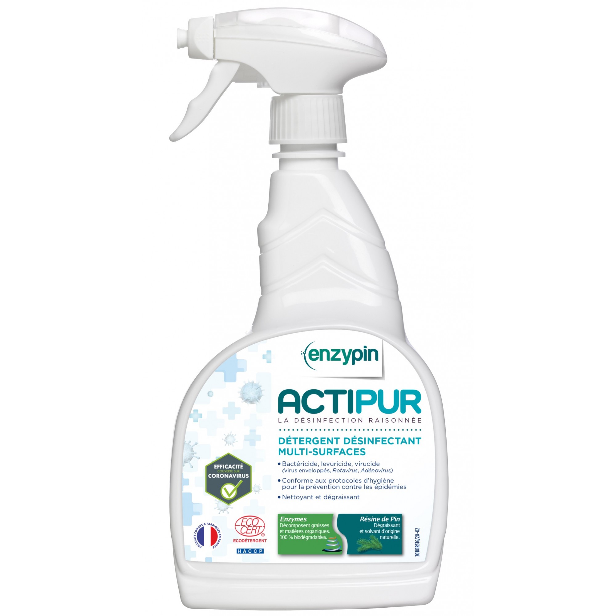 Détergent désinfectant multi-surfaces ACTIPUR 750ML - Action Pin