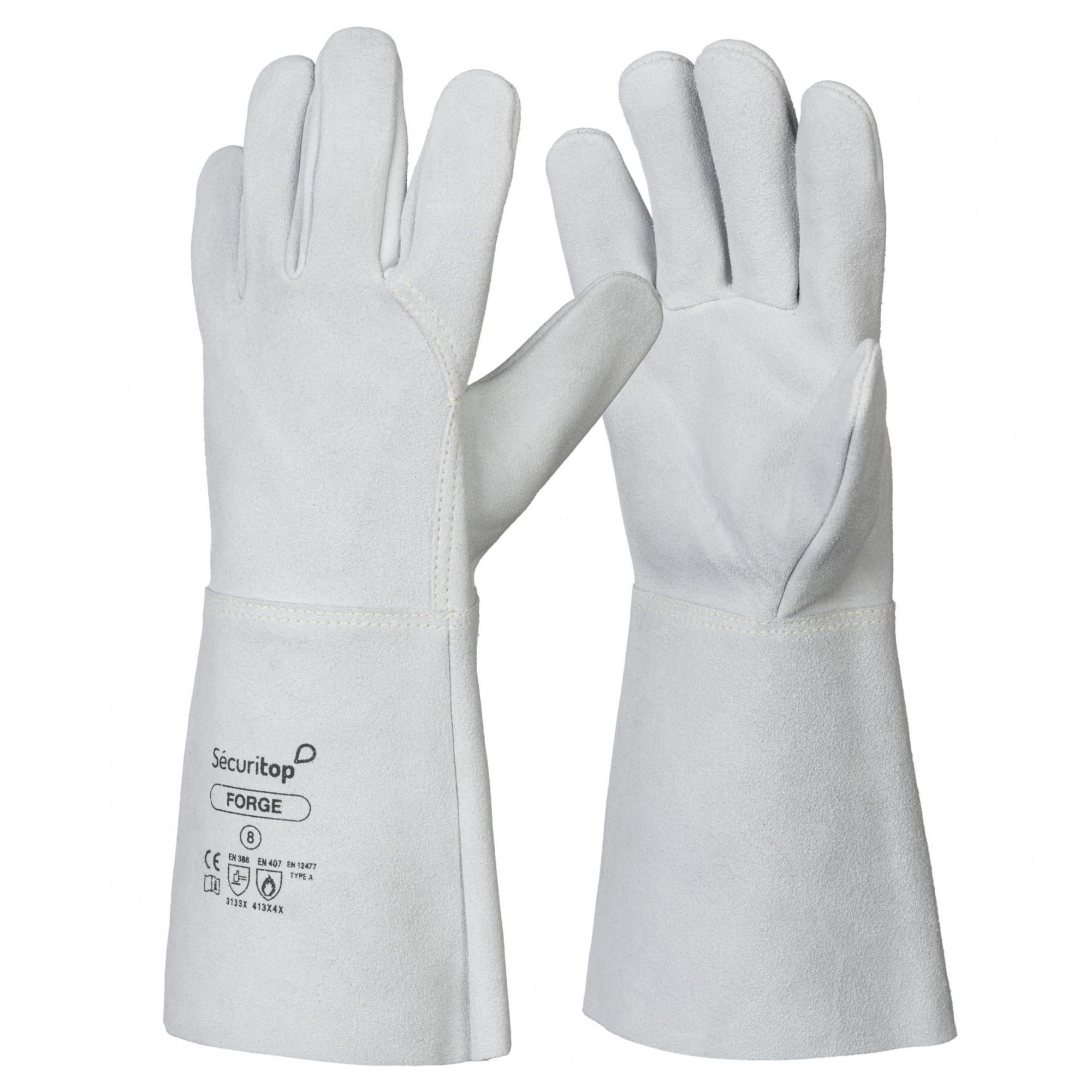 Paire de Gants soudeurs cuir Forge - Sécuritop - SECURITOP