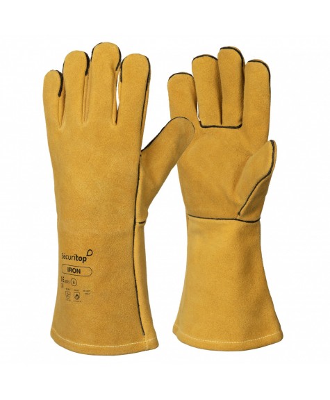 Paire de gants soudeurs cuir Iron - Sécuritop - SECURITOP