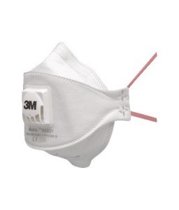 Boîte de 10 masques jetables pliables anti-poussière avec soupape 9332+ FFP3 - 3M