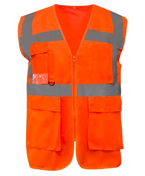 GILET HAUTE VISIBILITE LUMEN MULTIPOCHES RECYCLÉ - Sécuritop - SECURITOP