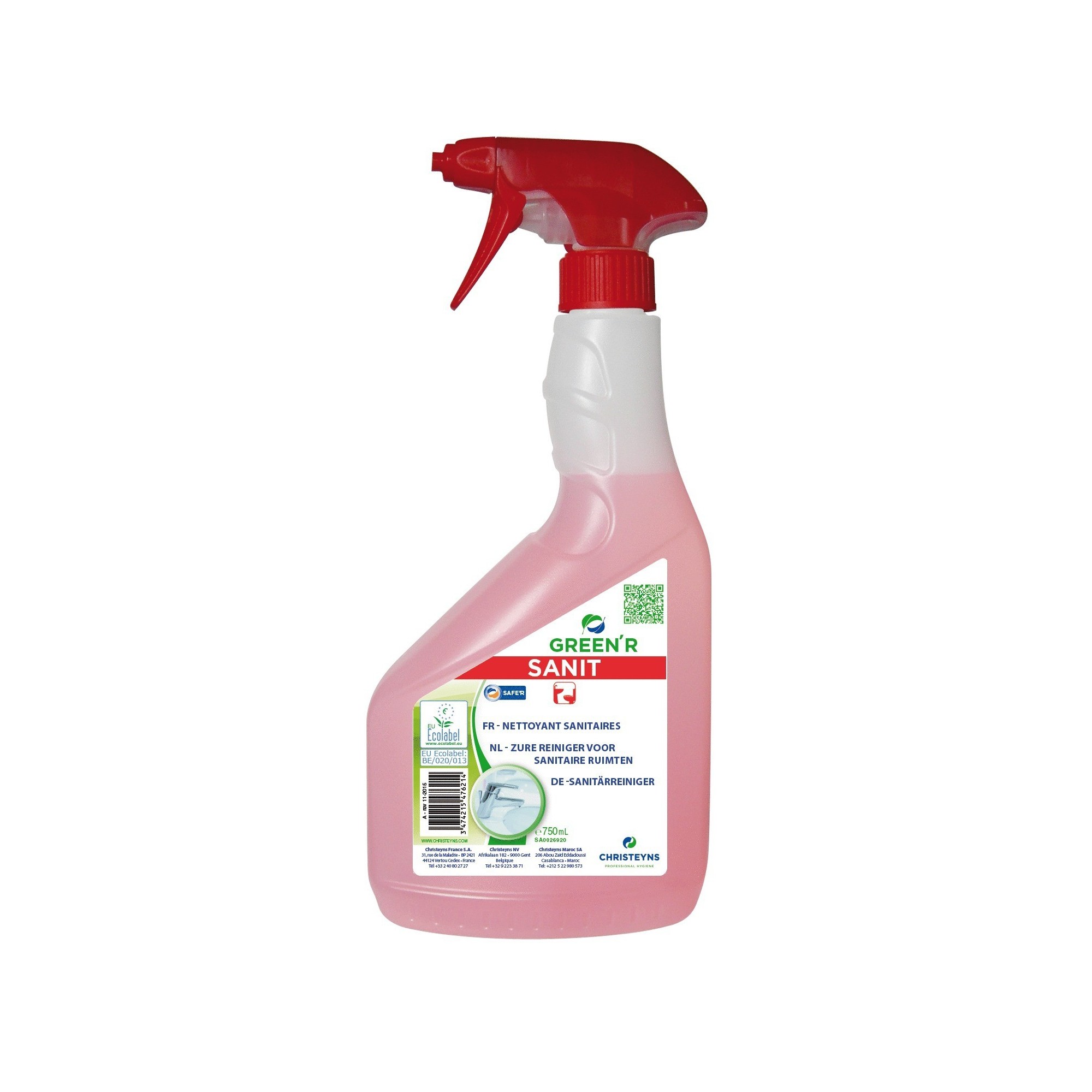 ECOLABEL GREEN'R SANIT 750ML - CHRISTEYNS