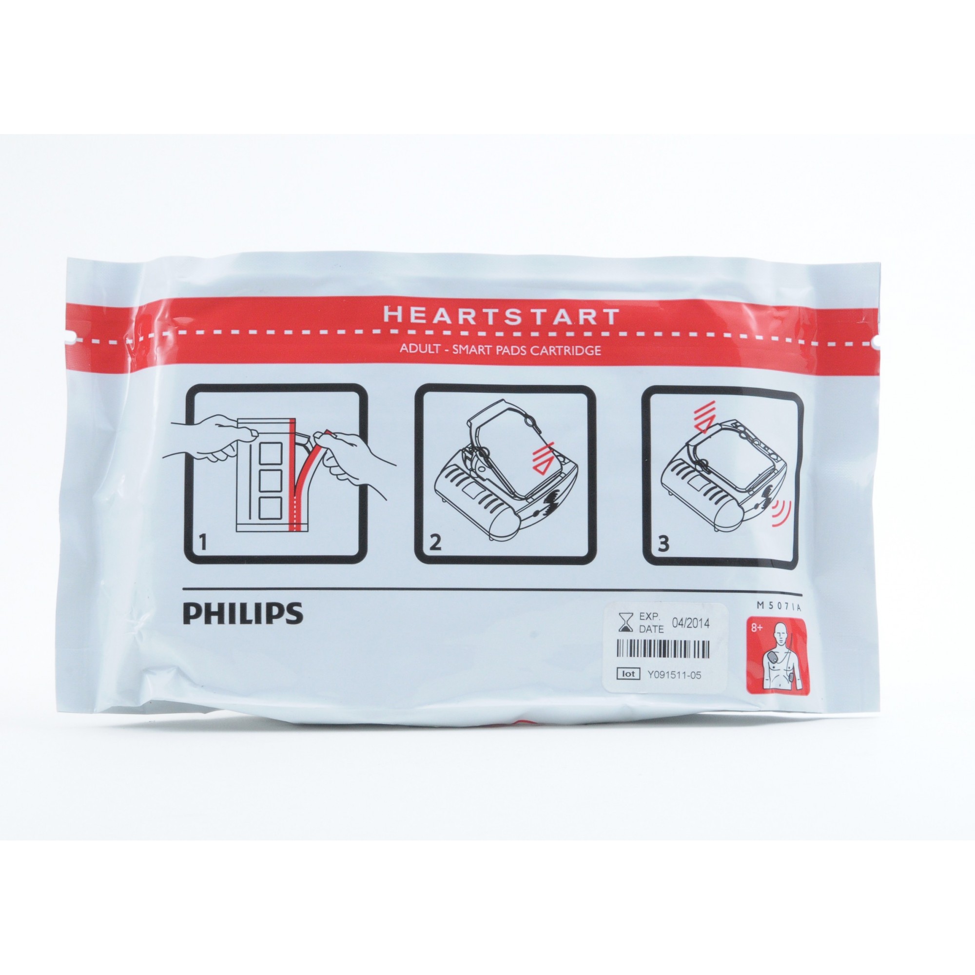 Préélectrodes défibrillateur adultes HeartStart HS1 - PHILIPPS