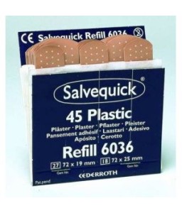 Recharge anti-vol de 45 pansements plastique Salvequick - CEDERROTH