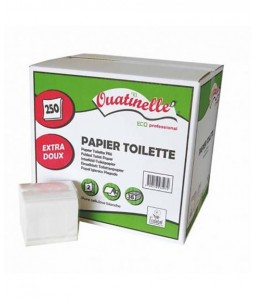 Papier toilette enchevêtré en paquets de 250 Feuilles - GLOBAL HYGIENE