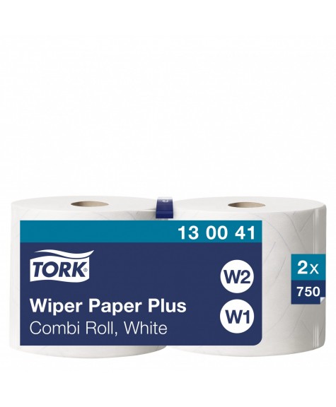 2 bobines de papier essuyage multi-usages Tork Plus W2/W1 - Tork