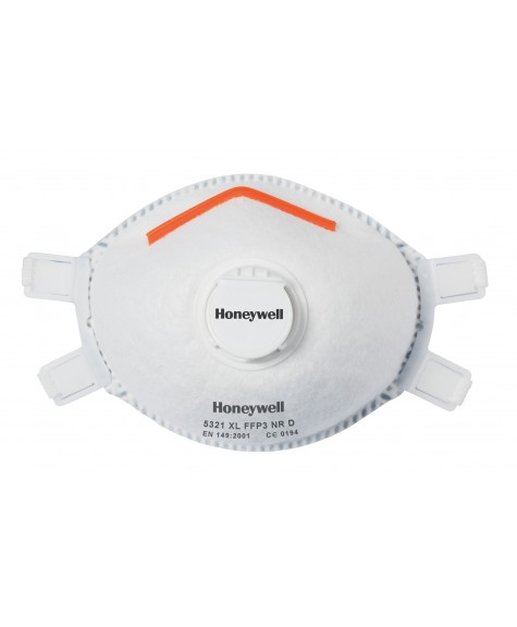 Boîte de 5 masques jetables coques anti-poussière avec soupape 5321 FFP3 - HONEYWELL